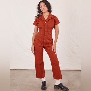 Big Bud Press Short Sleeve Jumpsuit Petite XS Paprika